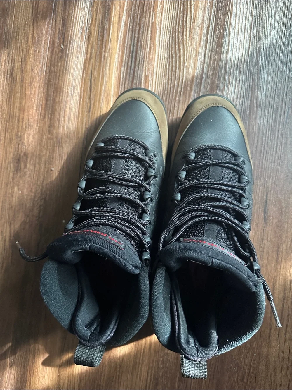 Jordan Men’s High-Top Sneakers - Black & Olive Brown 9’s